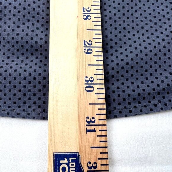 Bruno New York XL Charcoal Gray Polka Dot Long Sleeve Mens Shirt Embroidered - Picture 10 of 10